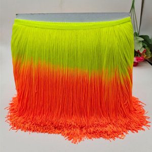 Franges en Chinlon bicolores de 20 cm de large pour robes latines, garnitures en dentelle pour textiles de maison et rideaux - Product Image 6