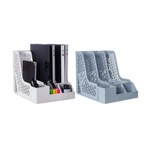 Organisateur de bureau en plastique HALO, porte-revues avec compartiment de rangement pour stylos, support multifonctionnel pour fournitures de bureau, pour la maison - Product Image 6