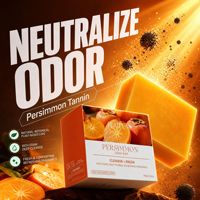 Savon au kaki pour le contrôle des odeurs corporelles, savon corporel naturel rafraîchissant pour l'odeur des personnes âgées, savon corporel biologique nettoyant en profondeur
