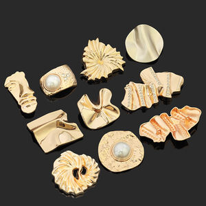 Botones de Costura Personalizados de Fábrica, Botones Irregulares para Ropa, Conchas Marinas, Estrellas de Mar, Forma Especial, Botones de Metal con Perla - Product Image 1