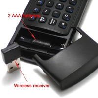 Mini Teclado Inalámbrico 2.4G MX3 con Función de Aprendizaje IR, Retroiluminado, Compatible con Smart TV / Android TV Box, etc.