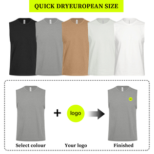 Custom Printed Logo Plain Blank <b>Men</b> Breathable Moisture Wicking Sleeveless <b>Men</b> Casual T-shirts Activewear <b>Men</b> - Product Image 3