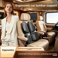 Coussin de soutien lombaire ergonomique pour voiture, dossier réglable pour siège auto, protection respirante pour la taille, soulagement de la fatigue au volant