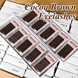Abonnie Soft 003 <span class=keywords><strong>Cils</strong></span> classiques en soie marron, plateaux de <span class=keywords><strong>cils</strong></span> en cachemire mat marron, extensions de <span class=keywords><strong>cils</strong></span> - Product Image 6