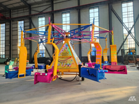 Nouveau manège carrousel volant pour adultes, pour parcs d'attractions intérieurs/extérieurs, 24 places, 12m, en fibre de verre et acier
