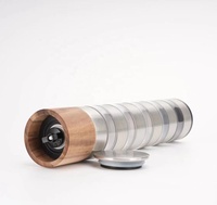 Moulin à épices manuel multifonctionnel en acier inoxydable, moderne, simple et durable, 5 en 1, réglable pour sel et poivre