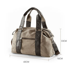 Sac de voyage et de sport vintage en toile pour homme et femme, grand format, à bandoulière, fourre-tout, sac de nuit, sac de week-end, sac de sport extérieur - Product Image 4