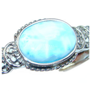 Latest Design Trendy Larimar 925 Sterling <b>Silver</b> Cuff <b>Bracelet</b> Women's Party Gift Jewelry <b>Bangles</b> - Product Image 2