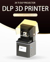 Impresora 3D DLP 2K para Joyería, Impresora 3D de Escritorio de 144x81x120 mm para Joyería, Prototipos Dentales