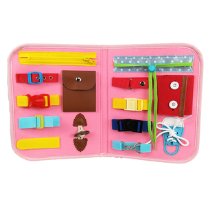 2022 Neuheiten Kleinkinder Montessori Spielzeug Filz-Beschäftigungsbrett Kinder Lernen Grundlegende Fähigkeiten zum Anziehen - Product Image 6