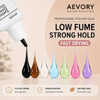 Colle professionnelle Aevory pour extensions de cils, séchage rapide 0,1s, pour cils pré-faits en éventail, plusieurs couleurs, adhésif pour cils