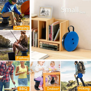 <b>Portable</b> Folding Telescopic <b>Stool</b> Lightweight Plastic Travel Subway Queuing Chair Outdoor Camping Fishing With Carry Folding Sea - Product Image 4