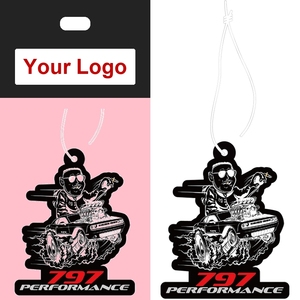 Désodorisants de voiture suspendus en papier DIY, parfumés, avec logo personnalisé, Kawaii - Product Image 1