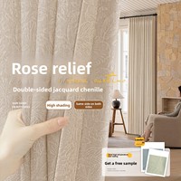 Rideaux occultants double face en jacquard chenille, personnalisables pour tous types de fenêtres, nouveau style vintage français 2026 pour chambre et salon