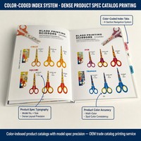 Impresión de Catálogos de Productos con Tapa Dura Personalizada, Papel de Arte, Índice con Pestañas, Cubierta Neón, Impresión Offset a Todo Color, Formato Cuadrado