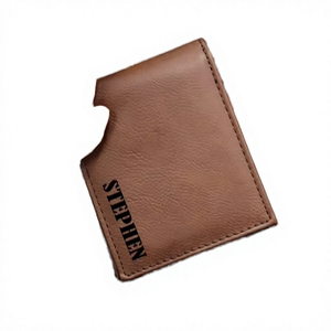 Portafoglio Bifold Personalizzato Pulsen in Similpelle Stile Vintage Portatile con Incisione Laser Regalo di Compleanno per Uomo - Product Image 3