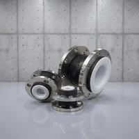 Raccord soufflet en caoutchouc EPDM type coude DN300 PN10 à bride, direct usine, pour le traitement des eaux usées