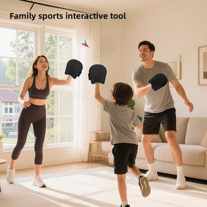 Set di racchette da <span class=keywords><strong>Badminton</strong></span> indossate da polso guanto in gommapiuma morbida palla di gomma per interni/Outdoor sport sicuri per genitori e figli - Product Image 3