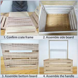 Armario de madera personalizado <span class=keywords><strong>para</strong></span> Baby Shower, cesta de regalos <span class=keywords><strong>para</strong></span> bebés recién <span class=keywords><strong>nacidos</strong></span> con asa, caja de regalos <span class=keywords><strong>para</strong></span> niños y niñas - Product Image 2