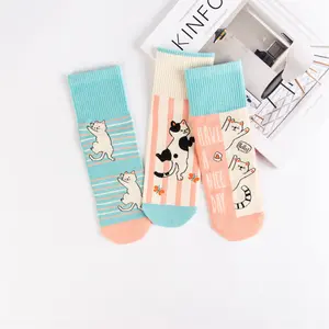 High Quality Designer Jacquard Anti-Bacterial Women's Socks Colorful Fashion Accessory With Digital Printing