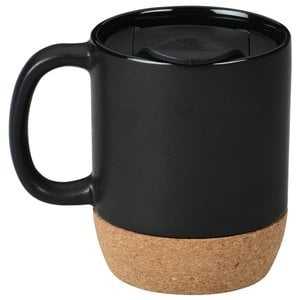 Mug en céramique avec fond en liège, logo personnalisé, isolation thermique, tasse à café robuste, cadeau promotionnel d'entreprise, écologique - Product Image 5