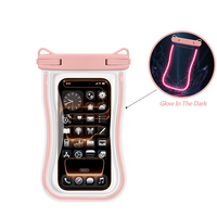 Pochette Téléphone Étanche Lumineuse avec Film de Transmission de Lumière à 99% pour Vidéo 4K, Sac Étanche IPX8 30M avec Fenêtre Tactile