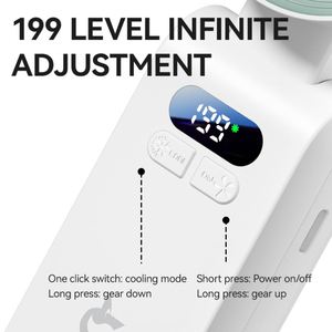 <b>Mini</b> Handheld Neck 199 Speed Adjustable Ice Cooling 4000Mah Battery Silent Portable Fan for Travel Office - Product Image 3