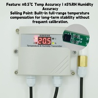 Sensor de Temperatura y Humedad de Pared, IP65, ±0.3 ℃   Precisión para Almacenes e Invernaderos