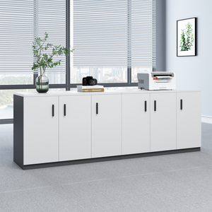 Archivador Moderno de 3 Cajones, Estantería de Biblioteca de MDF con Pizarra Blanca y Caja Fuerte Magnética para Escuela y Hotel - Product Image 4