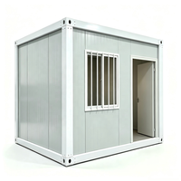 Casa Contenedor Prefabricada de Fácil Montaje, Ecológica, 3x3x2.8m, Aislada, Portátil, Tipo Cabaña, Moderna, para Oficina, Centro Comercial, Entrada