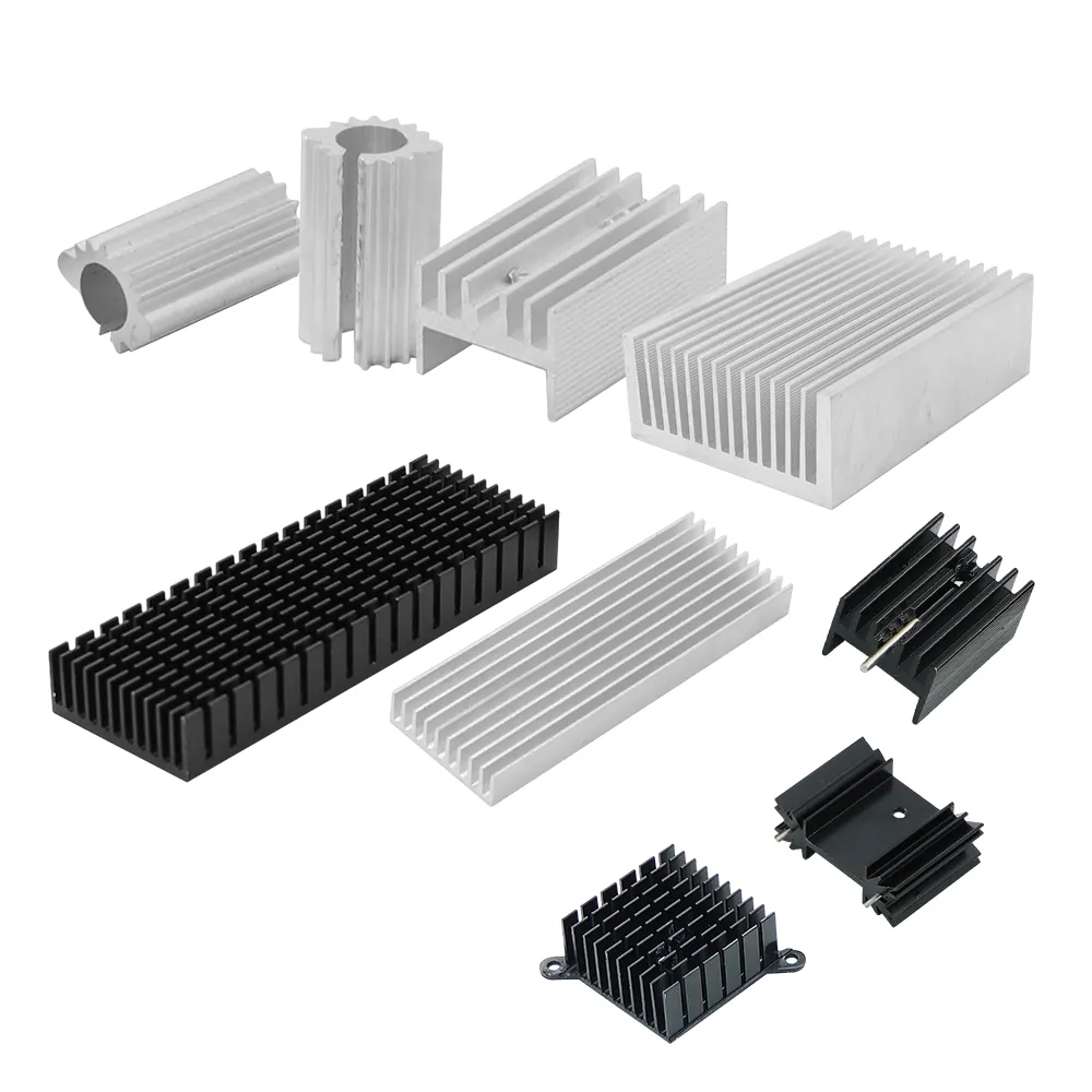 Kustom pabrikan CNC 6063 profil Aloi CPU LED ekstrusi penyerap panas aluminium