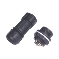 Conectores de cable de alimentación de tira de luz LED M16 macho/hembra IP67/IP68 2/3/4/5/6/8/9 pines montaje en Panel impermeable recto Circular latón
