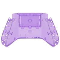 Coque arrière personnalisée transparente violette de remplacement, coque de batterie et coque inférieure pour manette Xbox Series X S