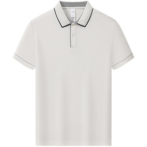 Camiseta Polo de Color Sólido con Ribete en Contraste, Manga Corta, para Uso Diario, Tela de Poliéster - Product Image 2