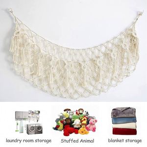 Decor <b>for</b> Nursery Playroom Bedroom Kids Room <b>Storage</b> Macrame Toy Hammock Hanging Stuffed Animal <b>Storage</b> - Product Image 3