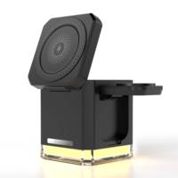 Nouvelle Station de Recharge Magnétique Sans Fil 4-en-1 Écologique 15W à Charge Rapide PD 5V/3A Type-C pour Écouteurs, Montre Connectée et Appareil Photo SKYLIGHT 2025