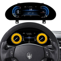 Pour Maserati GranTurismo 2007-2015, tableau de bord numérique LCD, écran complet 12,3 pouces, compteur de vitesse, mise à niveau CarPlay sans fil, Linux