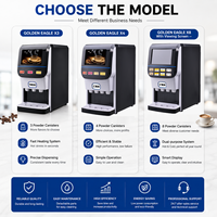 Distributeur de boissons chaudes instantanées commercial à 3 saveurs, machine automatique à café et thé en poudre pour hôtel, vente en gros d'usine