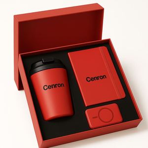 ชุดของขวัญหนังสุดหรูสำหรับองค์กร สมุดโน้ต + แก้วเก็บอุณหภูมิ + แฟลชไดรฟ์ USB - พิมพ์โลโก้ด้วย UV ตามสั่ง ของขวัญธุรกิจ แบรนด์ CL - Product Image 4