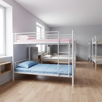 Lit superposé métallique moderne pour dortoir scolaire, appartement, auberge – Vente en gros usine