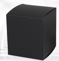 Vente en gros de boîtes cadeau d'emballage en papier kraft noir avec logo personnalisé boîte en carton pour emballage fait main boîte solide cosmétique