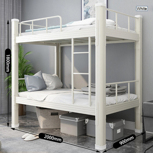 2024 meubles de chambre à coucher d'usine Guangdong lit superposé en acier pour lit mezzanine d'auberge lit double en fer pour adulte pour étudiant tempat tidur - Product Image 4