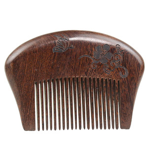 Handmade Wooden Hair Comb Butterfly <b>Flower</b> Carved <b>Sweet</b> Style For Girls Travel Home Use 80x57x12mm - Product Image 4