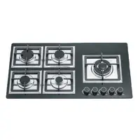 GS5G07 Indian style tempered glass top gas stove sabaf burner built in gas cooktop