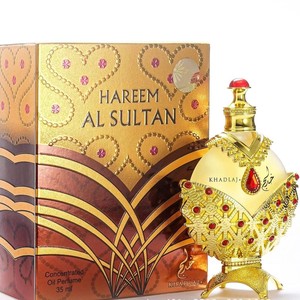 Aceite de Perfume Concentrado <span class=keywords><strong>Hareem</strong></span> <span class=keywords><strong>Al</strong></span> <span class=keywords><strong>Sultan</strong></span> 35ml, Fragancia Árabe de Lujo, Disponible, Sin Alcohol, Dorado, Azul, Plateado, Rosa - Product Image 1