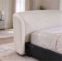 Nouveau design de meubles pour la maison, lit queen size moderne haut de gamme avec revêtement en tissu, lit king size luxueux en bois pour chambre à coucher, hôtel