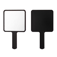 Miroir compact carré personnalisé avec logo, petit miroir de voyage en plastique, design moderne, DIY, à suspendre, miroir de vanité à marque privée