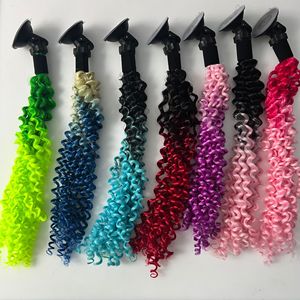 Motocicleta Moto Casco Trenzas Coleta Cola de Caballo Trenzas Gran Ventosa Casco Decoración - Product Image 2