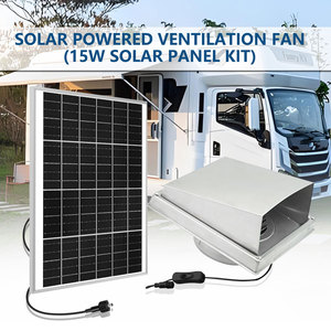 Extractor de baño solar de 15W, ventilador de escape industrial de 5 pulgadas y 12V CC para refrigeración de fábrica y almacén, soporte ODM personalizado - Product Image 2