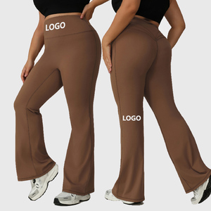 Pantalones acampanados deportivos para <span class=keywords><strong>mujer</strong></span>, mallas de Yoga informales de talla grande, de Color sólido, de cintura alta, para levantamiento de cadera, <span class=keywords><strong>Abdomen</strong></span>, de talla grande, de Color sólido, a la moda, para <span class=keywords><strong>mujer</strong></span>, de 2 a 30 - Product Image 1